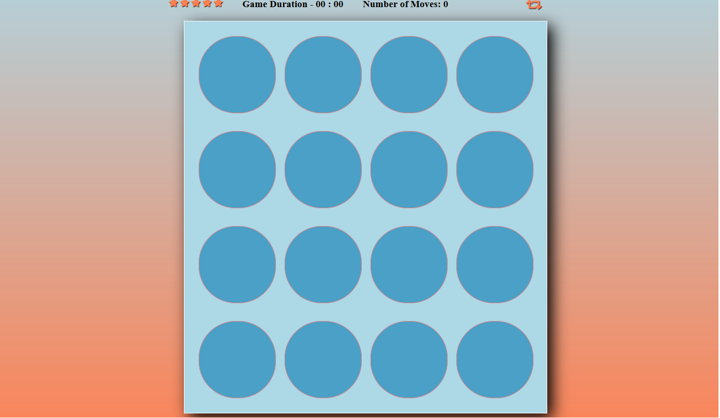 a screen shot of a matching game app